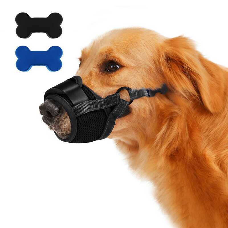 Cotton Dog Muzzle Anti-Bite Anti-Eating Dog Muzzle Adjustable Dog Mask Pet Supplies