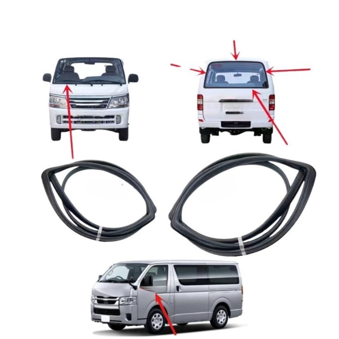 1 Piece Front 56121-95J04 Shell or Rear Tail Door 56121-95J04 Strip for Hiace 2005-2016 Choose Fron
