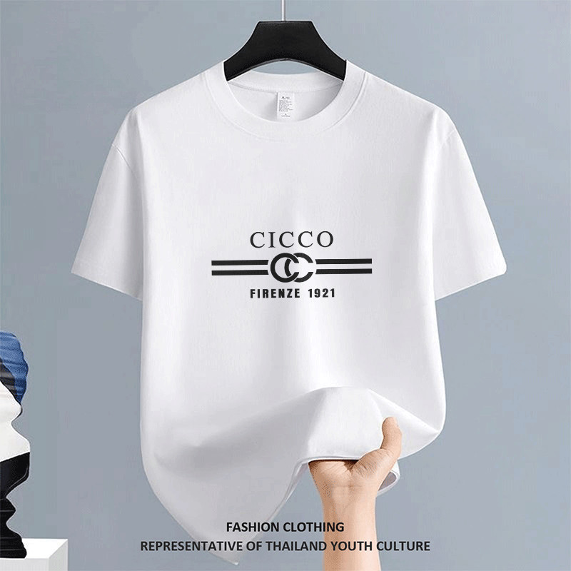 [COD] CASUAL สีดําแขนสั้น COOL ลายการ์ตูน คอกลม FASHION สตรีทแฟชั่น ผู้ชาย เสื้อยืด สีขาว-ดำ NEW OVERSIZE เสื้อยืดผู้ชาย