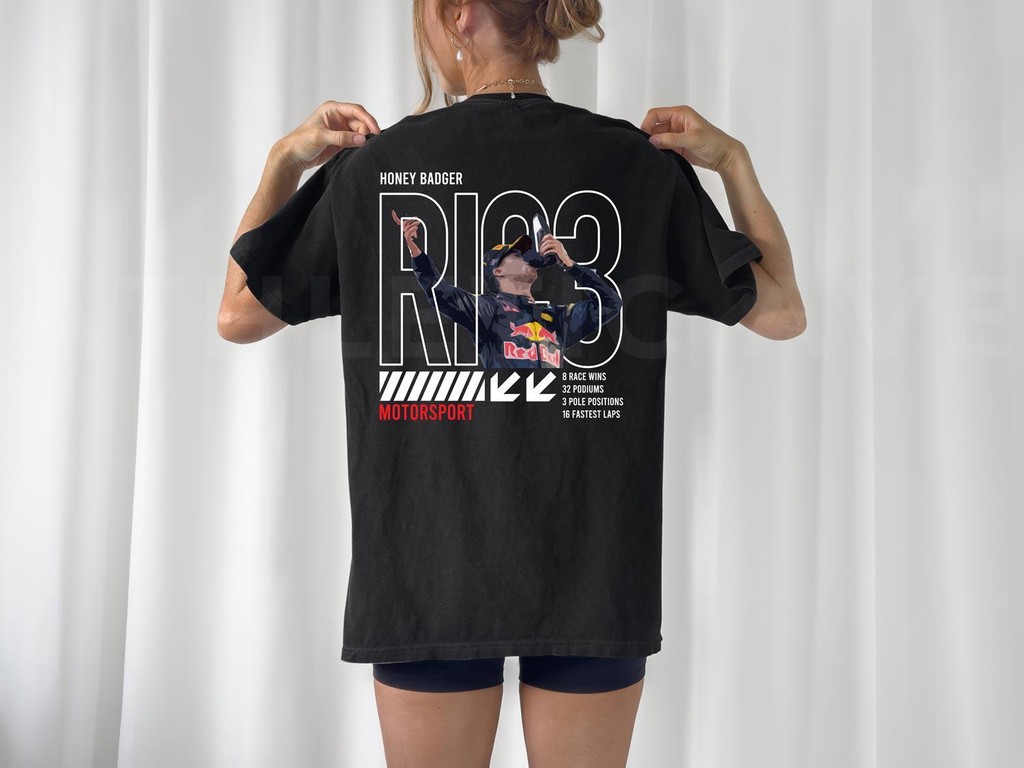 เสื้อยืด Daniel Ricciardo Formula 1 Red Bull แบบใส่สบาย เป็นของขวัญสำหรับผู้ชื่นชอบกีฬา