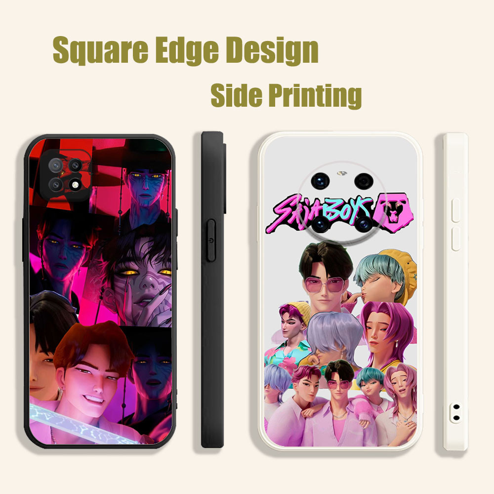 ปลอกสําหรับ OPPO Reno6 Reno 7 7z 5K A16E A16K A94 jiu Saja ชาย kpop นักล่าปีศาจ BOD05 เคสโทรศัพท์ขอบ