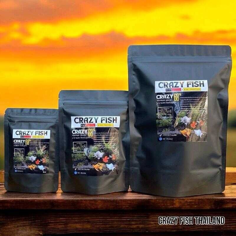 [โปรร้านใหม่] Crazy Fish อาหารปลาบอลลูนคุณภาพสูง โปรตีนสูงถึง68% [แบบกึ่งจมกึงลอย] 897