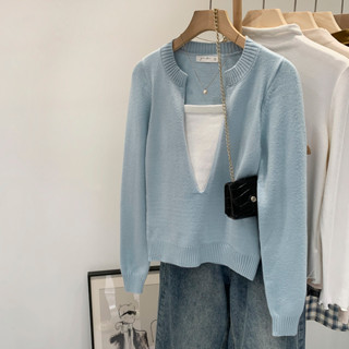 เสื้อถักหนาสองชิ้นเย็บอย่างประณีต สไตล์โอเวอร์ไซส์ สำหรับฤดู…