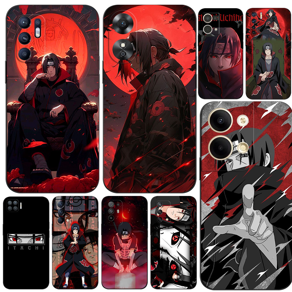 สําหรับOppo F15 4G Reno 3 Global A96 K9S 5Gโทรศัพท์ปกหลังซิลิคอนสีดําTpu Uchiha Itachi