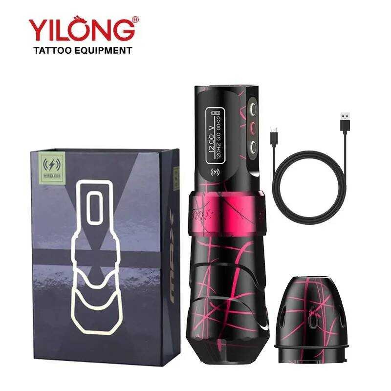 YILONG Flk MAX Professional 2400mah แบตเตอรี่ไร้สายปากกาแต่งหน้าถาวร hine สําหรับ Tattoo Body Artist