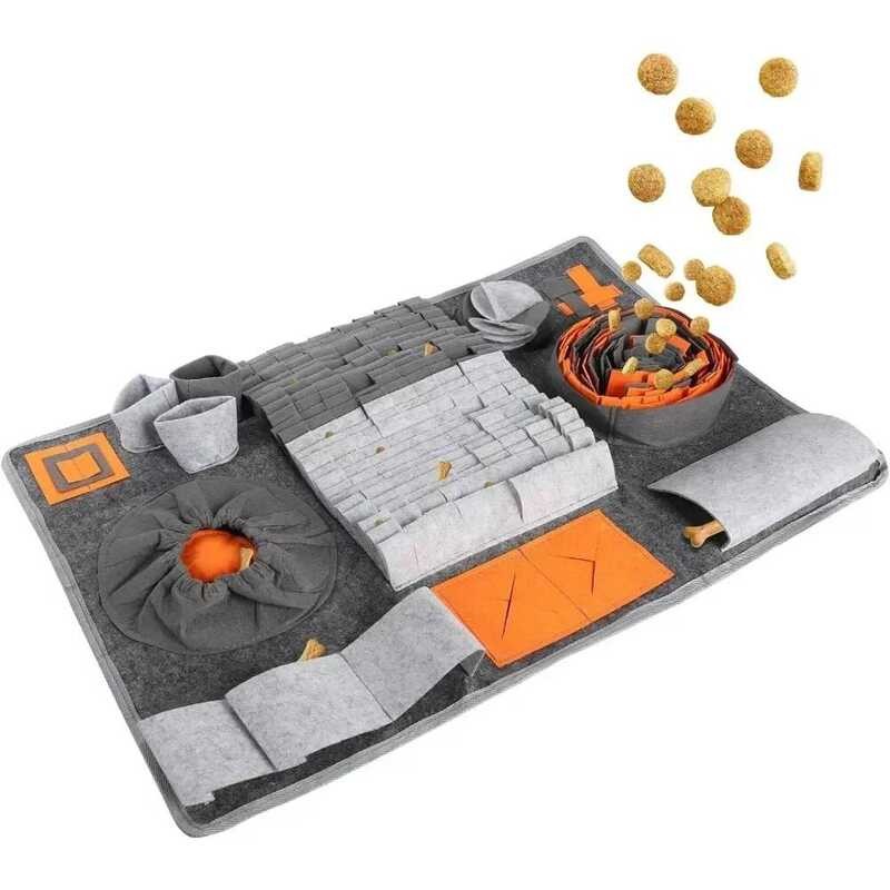Olfactory Mat กลิ่นจมูกการฝึกอบรม Sniffing Pad ปริศนาชามให้อาหารช้าเครื่องจ่ายอาหารพรมล้างทําความสะอ
