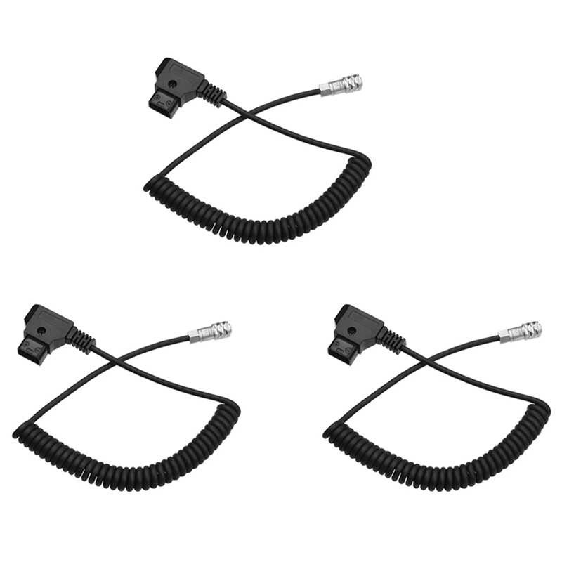 C TQRA 3X D-Tap To BMPCC 4K 2 Pin Locking Power Cable For Pocket Cinema Camera 4K V Mount Battery