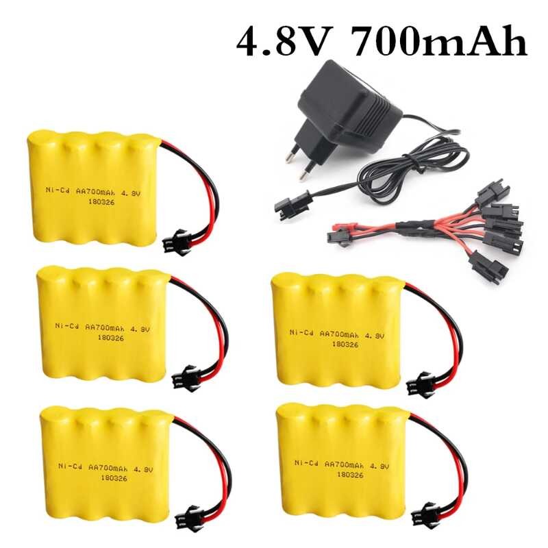 C Rechargeable 4Xaa Battery Pack Remote Control Battery 4.8V 700Mah Ni-Cd Battery Sm-2P With 4.8V C