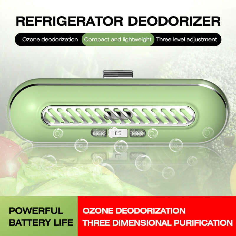2024 ตู้เย็นชาร์จ Deodorizer เครื่องกําจัดกลิ่นโอโซนในครัวเรือน Fresh-Keeping Deodorizer Ozone Air P