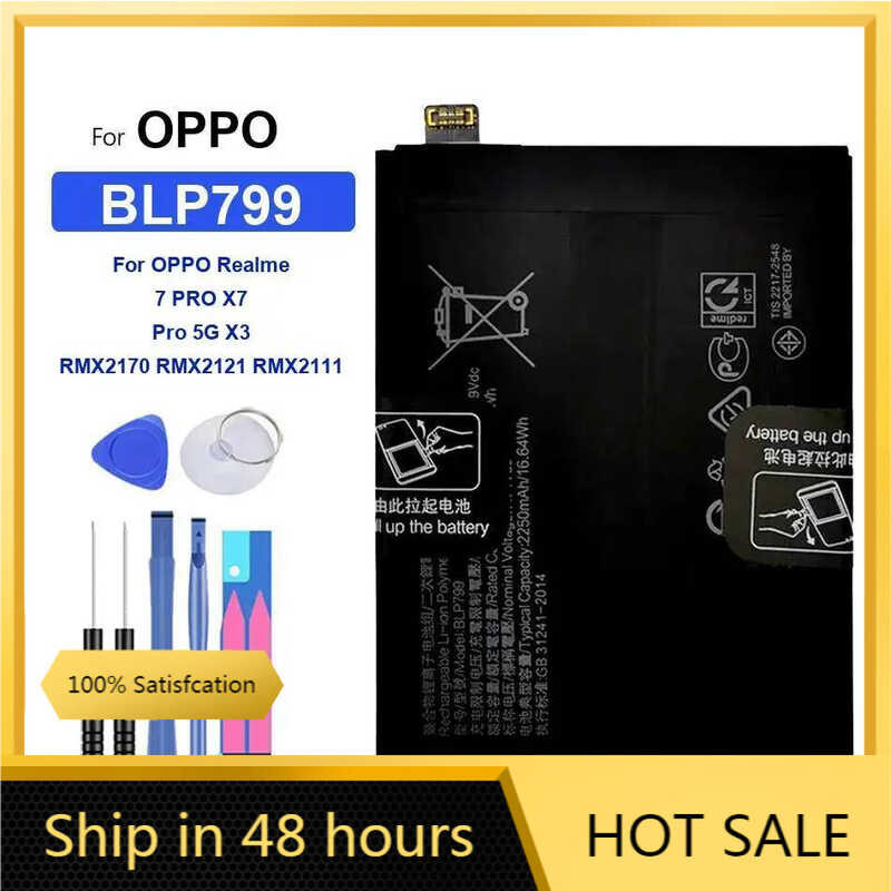 For OPPO Realme 7 PRO X7 Pro 5G X3 RMX2170 RMX2121 RMX2111 BLP799 แบตเตอรี่ 2250mAh