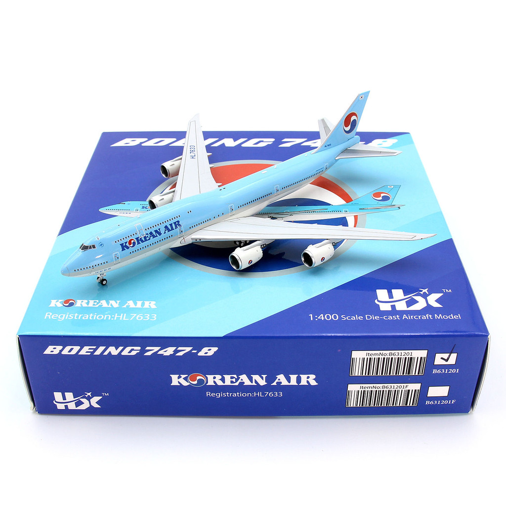 HX Models Daehan Airlines โบอิ้ง B747-8i HL7633 โมเดลเครื่องบินโลหะผสมสําเร็จรูป 1/400