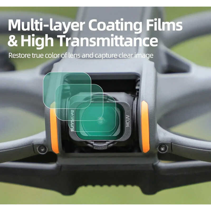 ▥ Sunnylife เลนส์กรองสําหรับ DJI Avata 2 ปรับกรอง Nd8 Nd16 Nd32 Nd64 Nd128 MCUV Optical ตัวกรอง