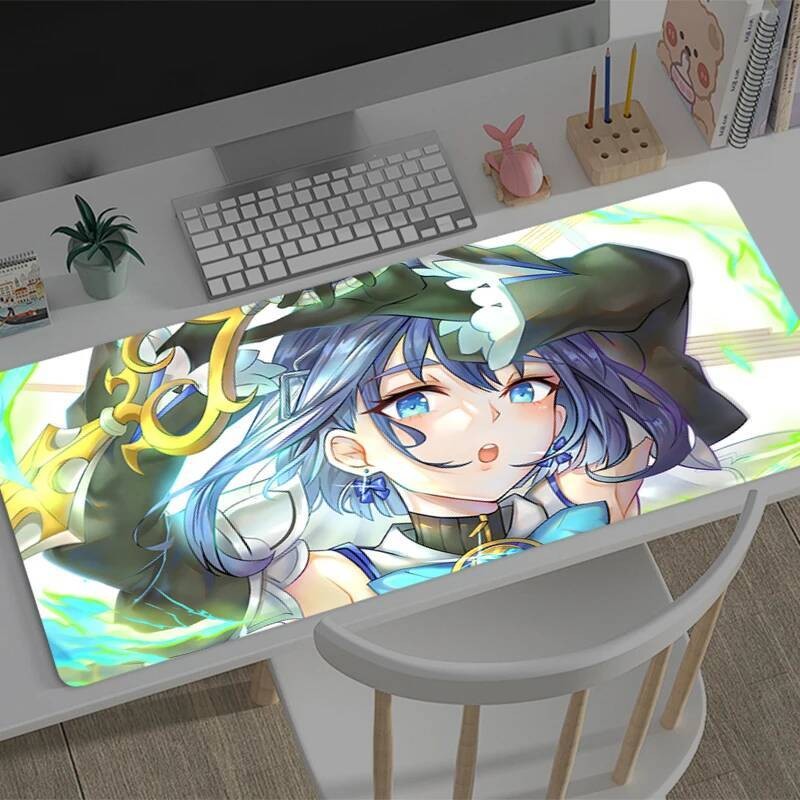 แผ่นรองเมาส์ขนาดใหญ่ Hololive Ouro Kronii Gamer คีย์บอร์ดแผ่นรองเม้าส์สําหรับเล่นเกมโต๊ะแล็ปท็อป Mou