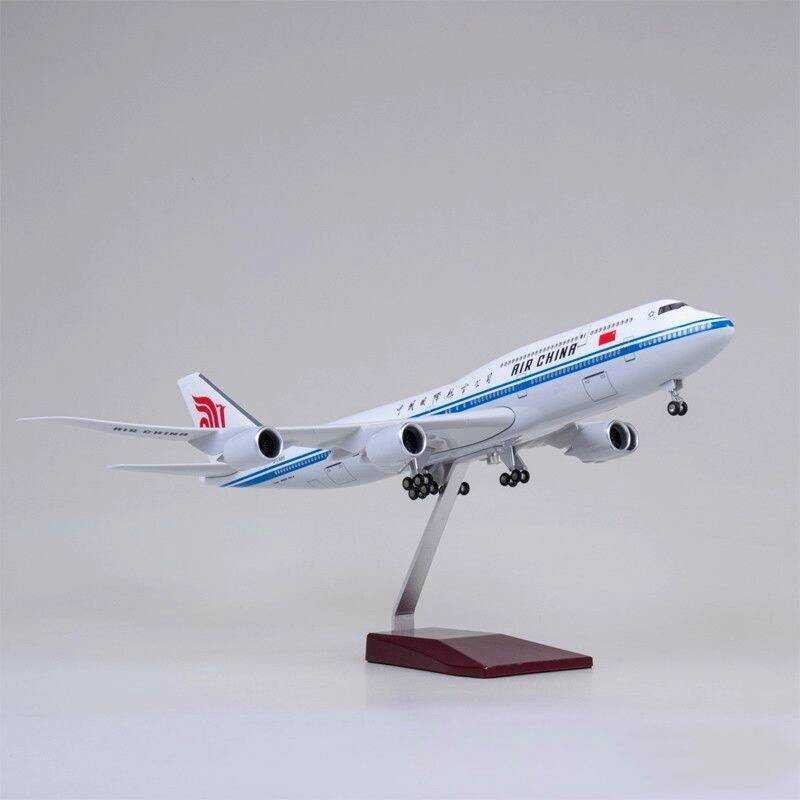 พร้อมล้อมีไฟ China International Airlines National Aircraft Model Boeing 747-8 จําลอง Civil Airlines