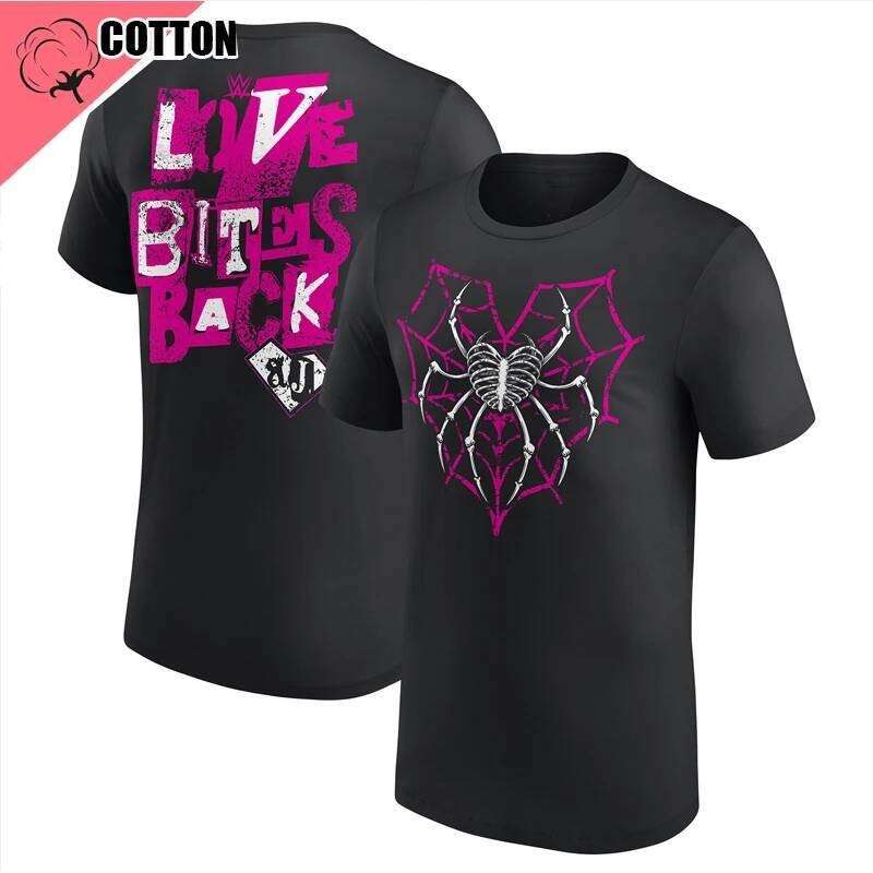 เสื้อยืดผู้ชาย Black AJ Lee Love Bites Back