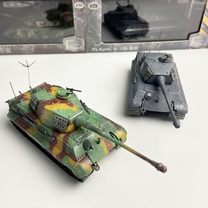 1/72 เยอรมัน Tiger King สไตล์ E100 Tiger Hunter จีน ZTZ99A รถถังหลักทหารโลหะผสมผลิตภัณฑ์สําเร็จรูปรุ