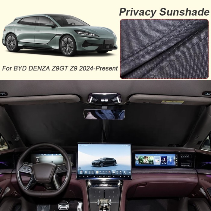 Car Black Windows Privacy Sunshade For BYD DENZA Z9GT Z9 2024-2026 Auto Anti-UV Heat Insulation Pro
