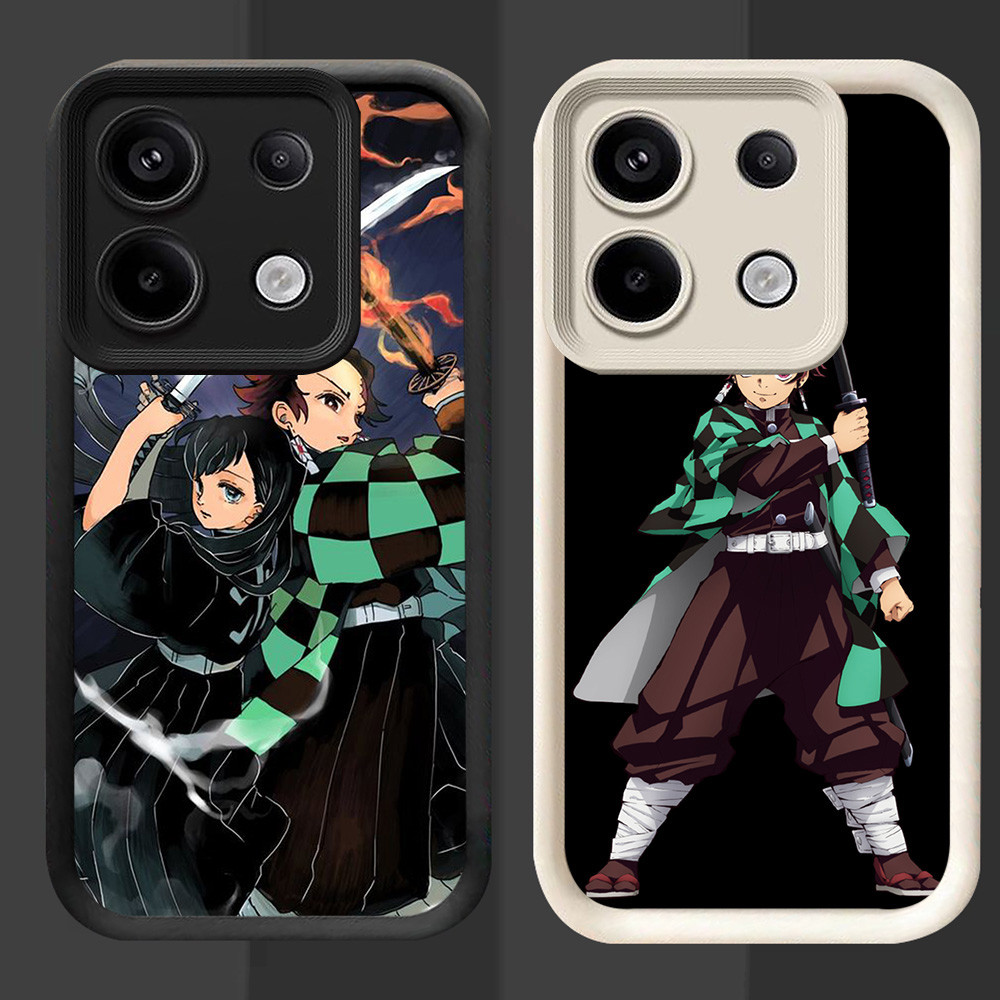 R63 Demon Slayer Casing สําหรับ Infinix Note 40 40S Pro Plus 5G สีดําและสีขาว