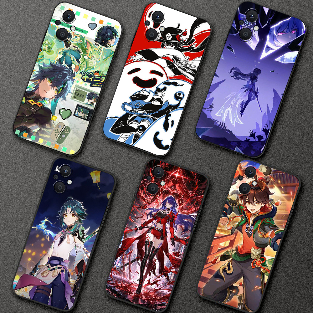 แฟชั่นนุ่มสีดําเคสโทรศัพท์สําหรับ OPPO Reno 7Z 8Z 7 8 lite A96 5G SX22 jujutsu Kaisen Gojo caseg