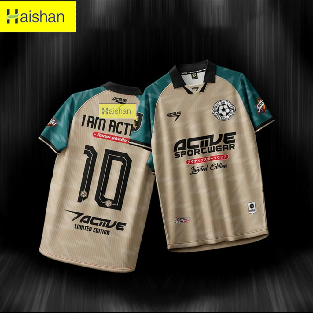 เสื้อฟุตบอล, ไมโครไฟเบอร์เรียบ, คอโปโลแขนสั้น, ยูนิเซ็กส์, เสื้อยืดระเหิด, การปรับแต่งฟรีด้วยชื่อและชื่อ