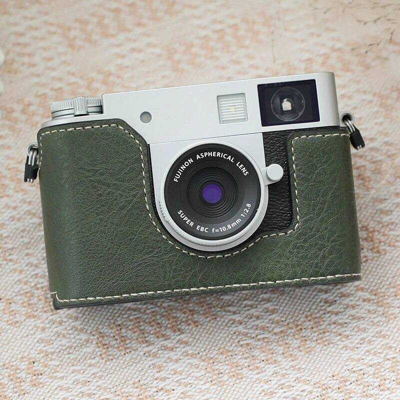 ▥ สําหรับเคสป้องกัน Fuji X-Half, กระเป๋ากล้อง Xhalf, เคสหนังฐาน, เกราะป้องกัน, สายรัดข้อมือ, สา
