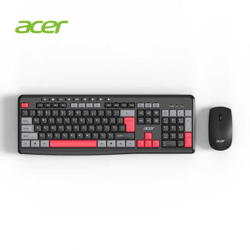 Acer/acer ชุดเมาส์คีย์บอร์ดไร้สาย Daily Home Office คอมพิวเตอร์ตั้งโต๊ะ โน๊ตบุ๊ค คีย์บอร์ดเมาส์ Univ