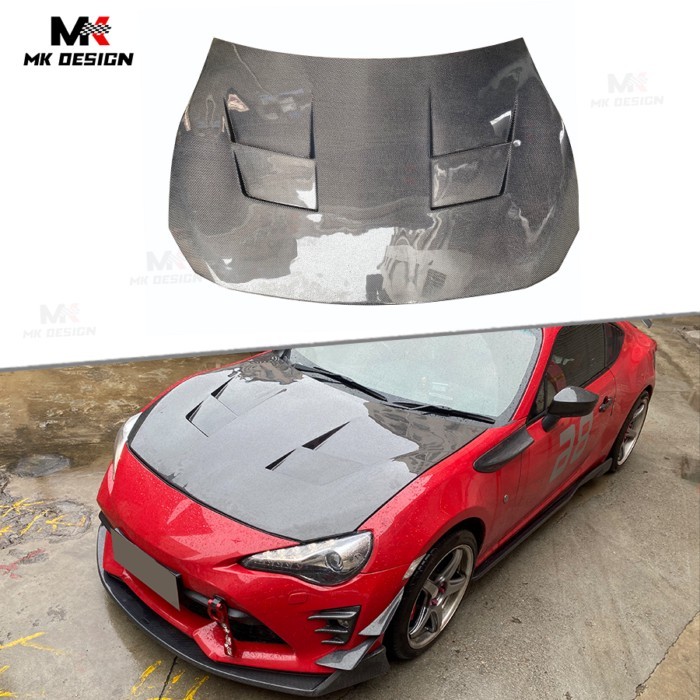 Carbon Fiber Front Vented Hood for Toyota GT86 86 BRZ ZN6 ZD6 FR-S 2013+ Front Engine Hood Bonnet C