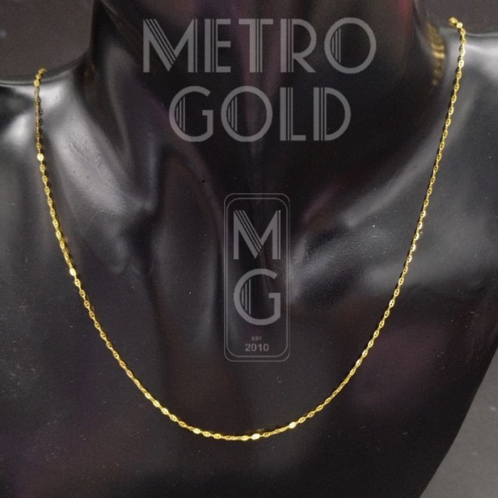 18K Saudi Gold GG Design Tauco Chain Necklace
