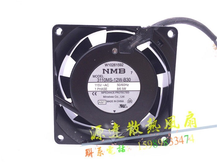ยี่ห้อใหม่ Original NMB 8CM8025 3110MS-12W-B30 AC115V 8/6.5W พัดลมระบายความร้อน AC