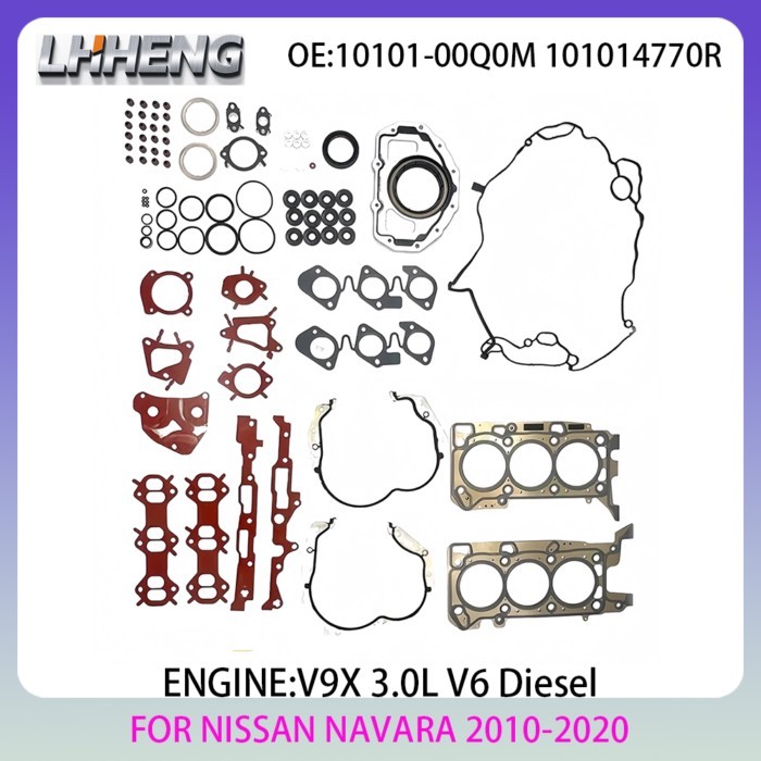 V9X Cylinder Head Full Gasket Set For Nissan Navara D40 STX550 Pathfinder R51 Ti550 3.0L 3.0 L T V6