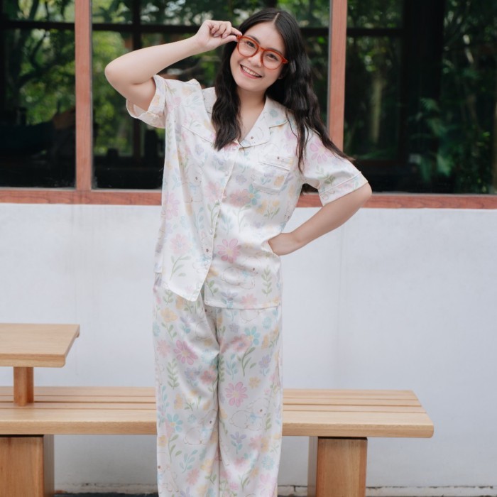 MUSLIN Flower Pastel - Silk Satin [Muslin Pet] | ชุดนอนผู้หญิง
