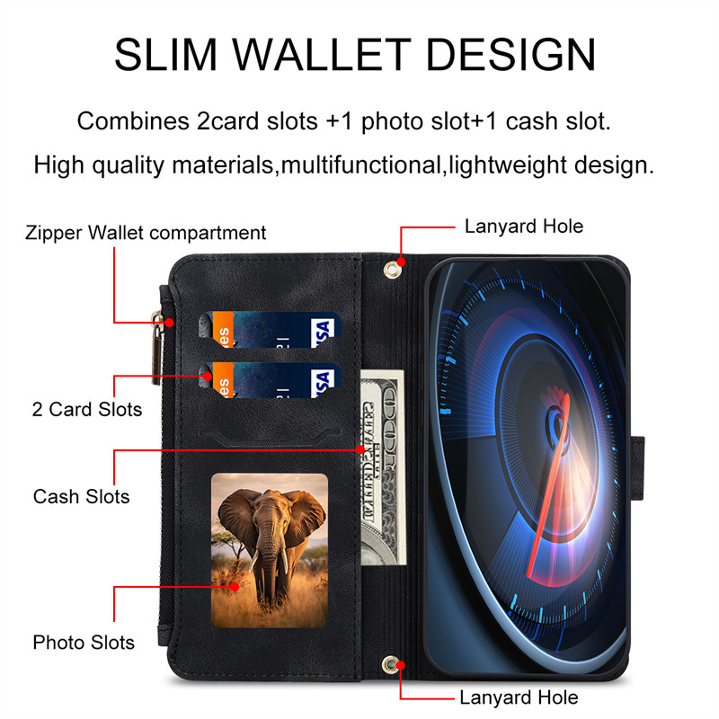 กรณีพลิกสําหรับบเคส OPPO Reno 6 5 Pro 3 4 5F 5Z 4Z ค้นหา X3 X5 Pro Lite X6 X7 Ultra X8 Pro บเคสเคสโทรศัพท์ปลอกความงามซิปกระเป๋าสตางค์หนังฝาครอบปลอก - รูปที่ 2