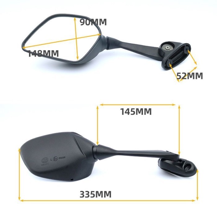 เหมาะสําหรับ Yamaha R3 กระจกมองหลังรถจักรยานยนต์ 15-18-23R3 กระจกมองหลัง YZF-R25-R3 กระจกมองหลัง