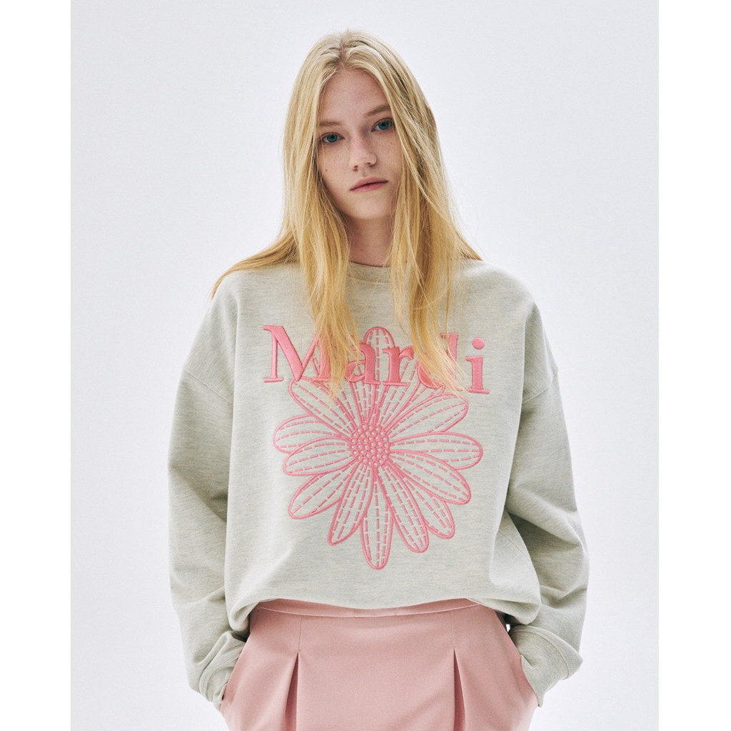 ♞,♘,♙Flower Embroidered Sweatshirt มือสองแบรนด์ Mardi MerCredi 2025