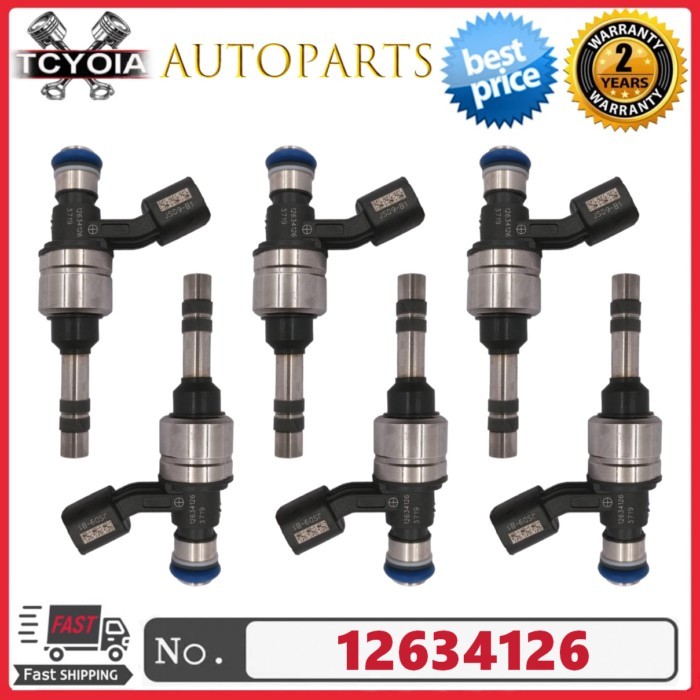 6PCS 12634126 JSD9-B1 Fuel Injectors for CHEVROLET Captiva EQUINOX 3.0L CAPRICE COLORADO IMPALA TRA