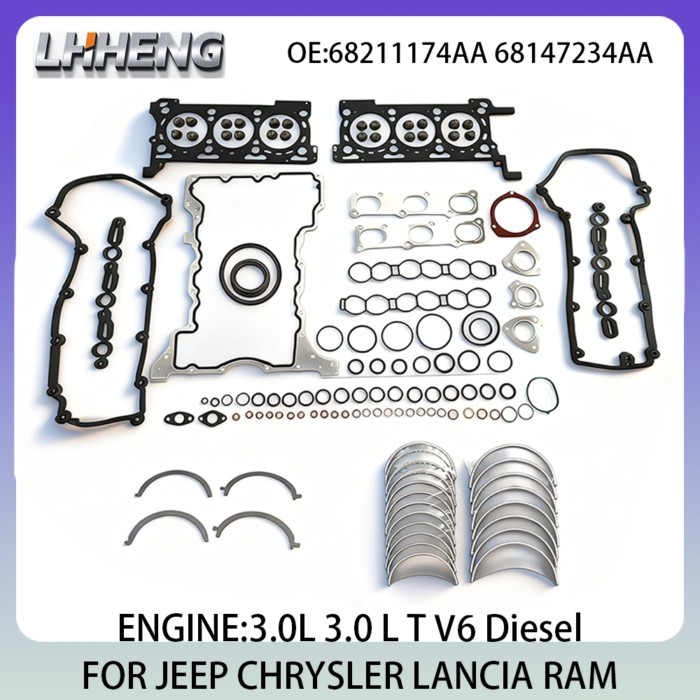Engine Parts Full Gasket Set Kit Fit 3.0L 3.0 L T Diesel 14-19 EXF FOR Jeep Grand Cherokee LANCIA T