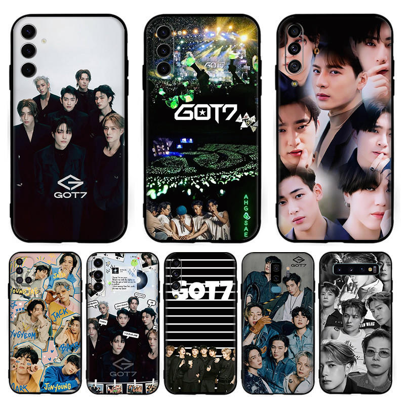 สําหรับ Samsung S7 Edge S8 Plus S9 S10 S10E Lite S20 Ultra got7 ปลอก 6Y29 สีดํา TPU ซิลิโคนนุ่มเคสโท
