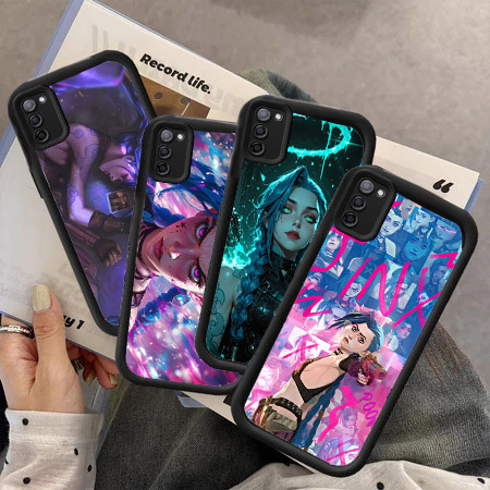 SAMSUNG League of Legends Jinx HpปลอกชุบใสสําหรับSamsung A73 A33 A12 A30s A7 A53 A13 Core A52S A52 A