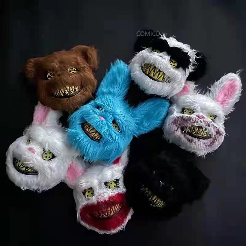 ละครเกาหลี Itaewon Class สยองขวัญกระต่ายหน้ากากหน้ากากฮาโลวีน Props คอสเพลย์ Bloody Thriller