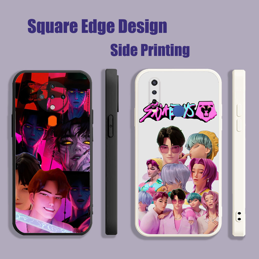 ปลอกสําหรับ iPhone X XS MAX XR 13 Pro 7 8 Plus jiu Saja ชาย kpop นักล่าปีศาจ BOD05 เคสโทรศัพท์ขอบสี่