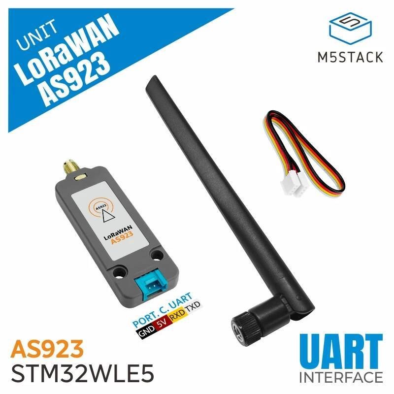 M5Stack Official LoRaWAN Unit US915/EU868/AS923(STM32WLE5) พร้อมเสาอากาศ