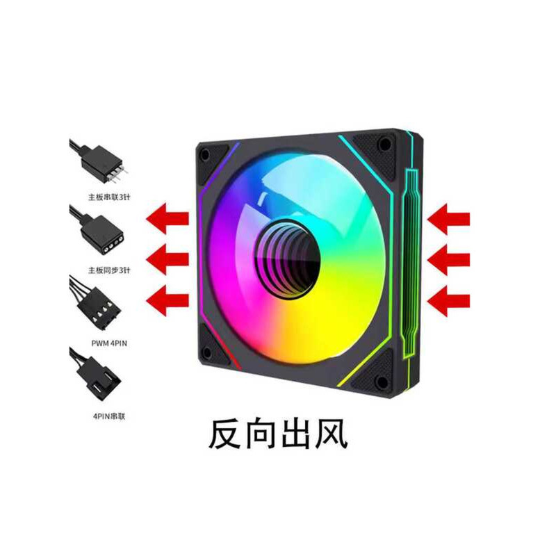 Prism รุ่นที่สี่พัดลมระบายความร้อน ARGB เลนส์ 5V3 Pin 12C เคสคอมพิวเตอร์พัดลม Prism 4Pro