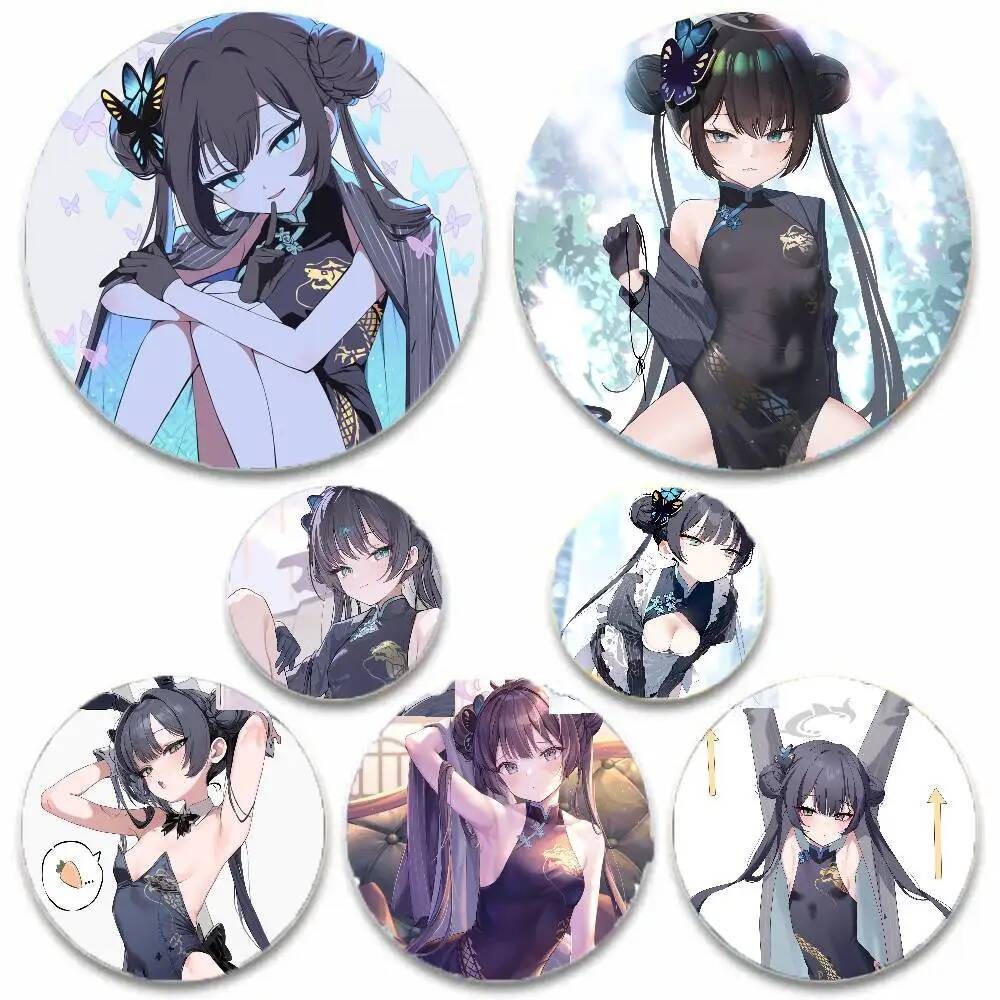 Kisaki BADGES จาก anime Blue Archive แบบเลเซอร์ สำหรับเสื้อผ้าและกระเป๋าเป้