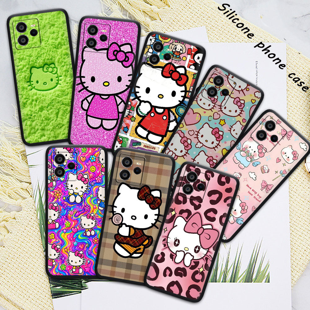 Realme 5 5i 5s 6i 5Pro 6 6S 6Pro Q XT X2 K5 3 3Pro Z5N2 Hello Kittyซิลิโคนอ่อนนุ่มเคสโทรศัพท์