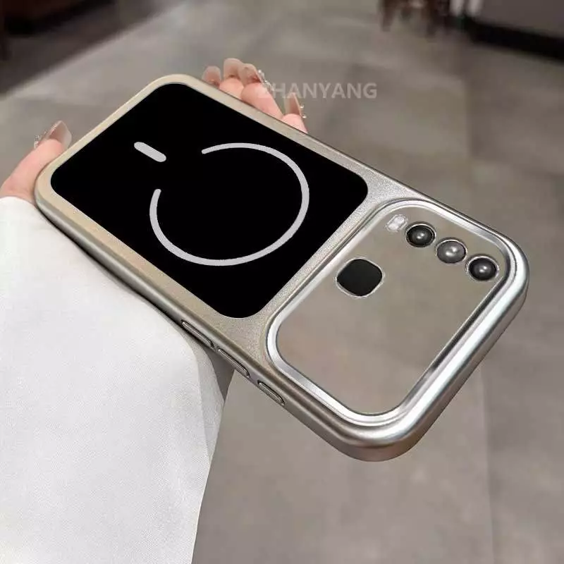 สําหรับ vivo Y11 Y12 Y15 Y17 Y19 Electroplated โปร่งใสหน้าต่างขนาดใหญ่สีพื้นหลังเคสโทรศัพท์ความงามซิลิโคน TPU minimalist soft Case