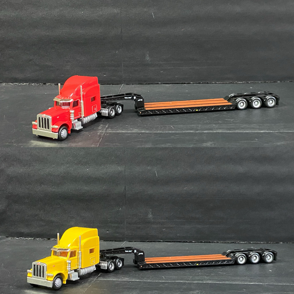 แพ็คเกจหลวม NORSCOT 1: 87 Peter Bill 389 รถบรรทุกหนัก Low-board Trailer รถรุ่น Out of Print Car Model