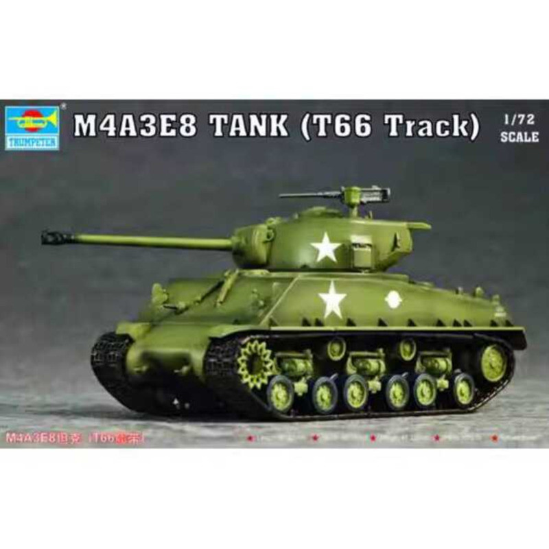 รถถัง TRUMPETER 07225 1/72 อเมริกัน M4A3E8 (ราง T66)