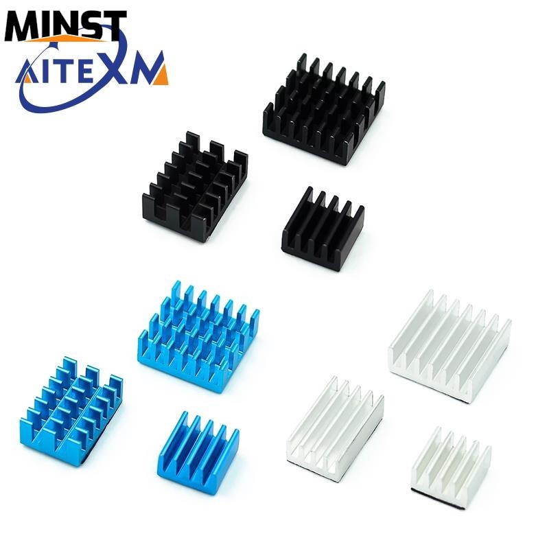 สําหรับ Raspberry Pi 4 ความร้อน 3pcs Raspberry Pi 4B อลูมิเนียมฮีทซิงค์หม้อน้ํา Cooling Kit Cooler ส