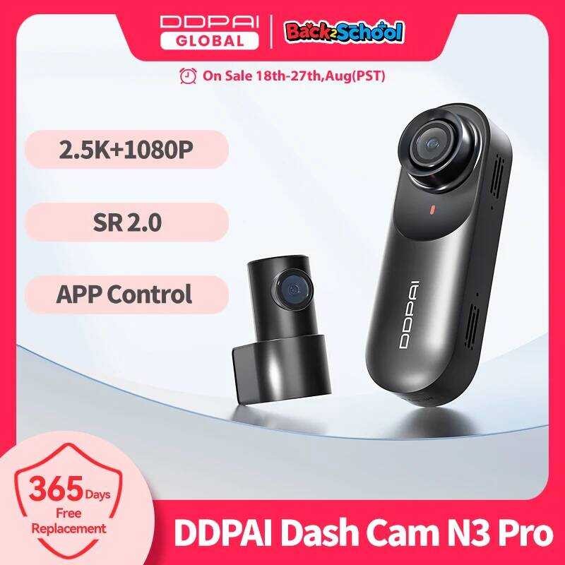 DDPAI Mola N3 Pro ขับรถ Cam Wifi สมาร์ทเชื่อมต่อเครื่องบันทึก 2.5K รถ DVR Dash กล้อง