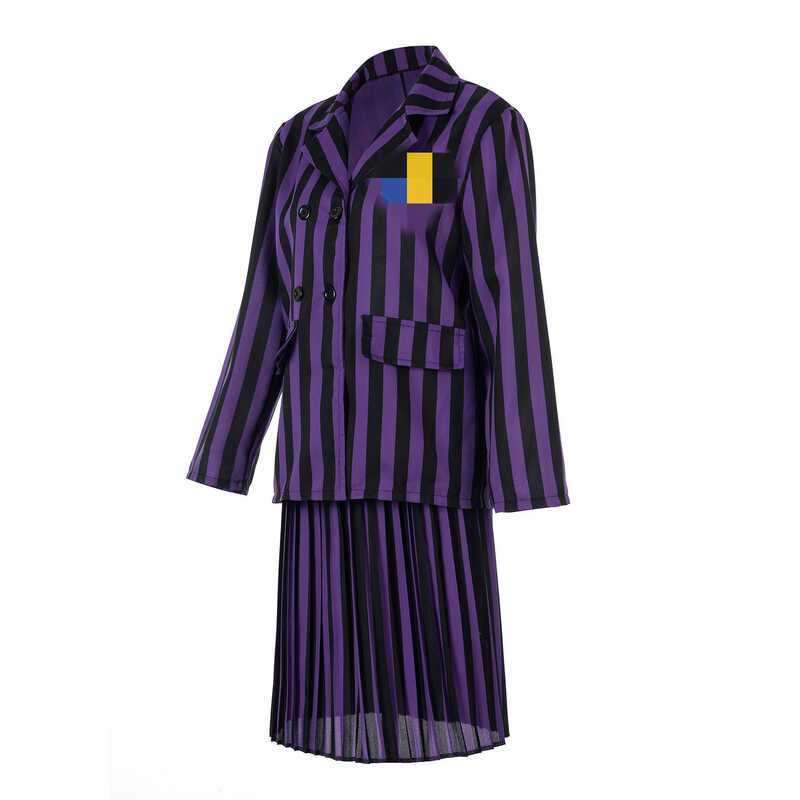 ชุดแต่งตัววันฮาโลวีน Adam's Family ชุดเสื้อคลุมวันพุธสูท